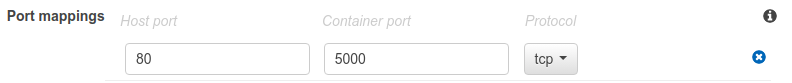 A container port mappings entry.